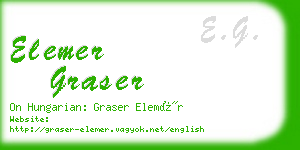 elemer graser business card